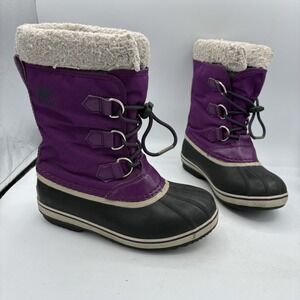 Sorel Boots Youth Girls Size 3 Yoot Pac Insulated Winter Snow Purple Kid‎ Child